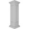 Ekena Millwork 10"W x 40"H End Newel Post with Panel, Flat Capital, & Base Trim (Installation kit included) NWL10X40EPF0B0 - alternate 4